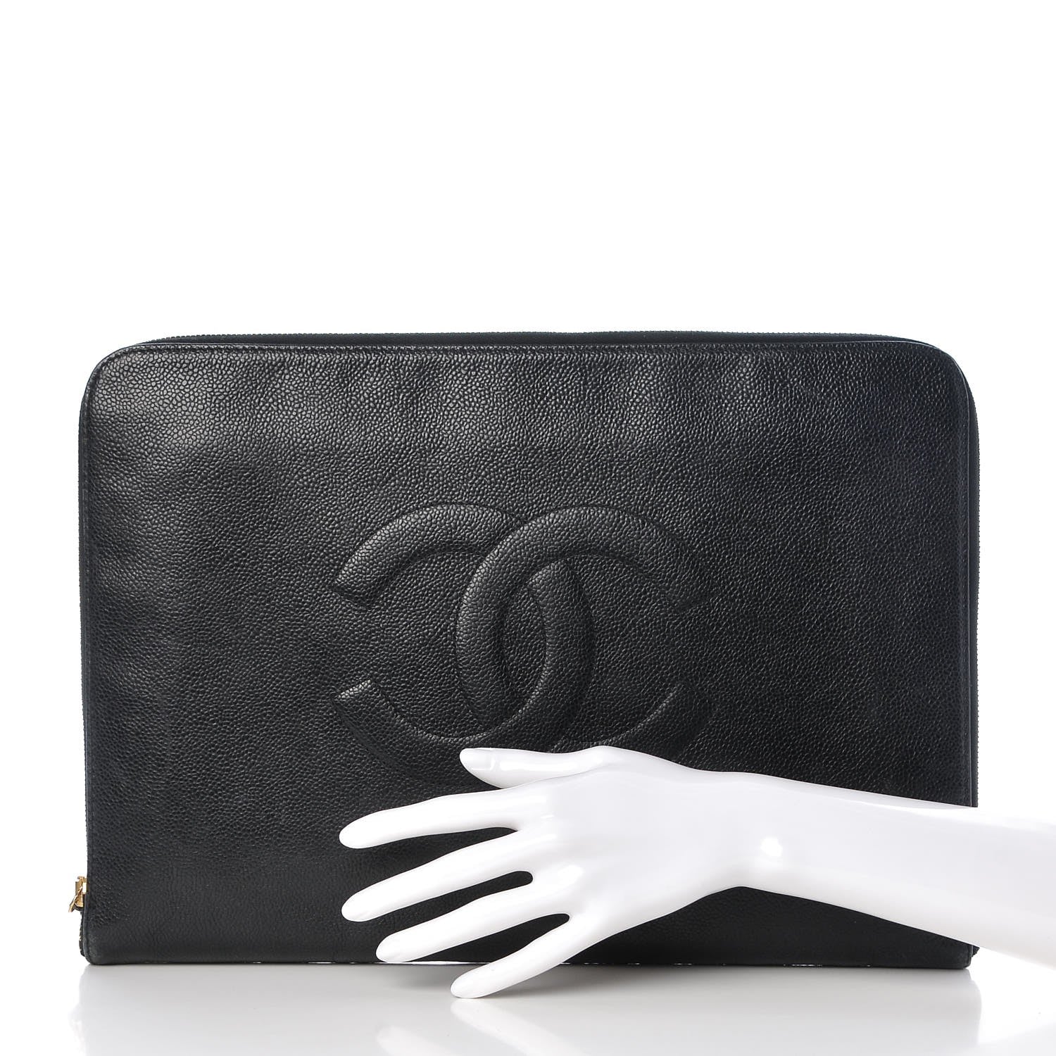 Chanel Caviar Timeless CC Document Portfolio Holder Black 2 of 16