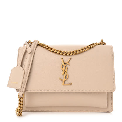 Saint Laurent Grained Calfskin Medium Monogram Sunset Crema Soft 1 of 10