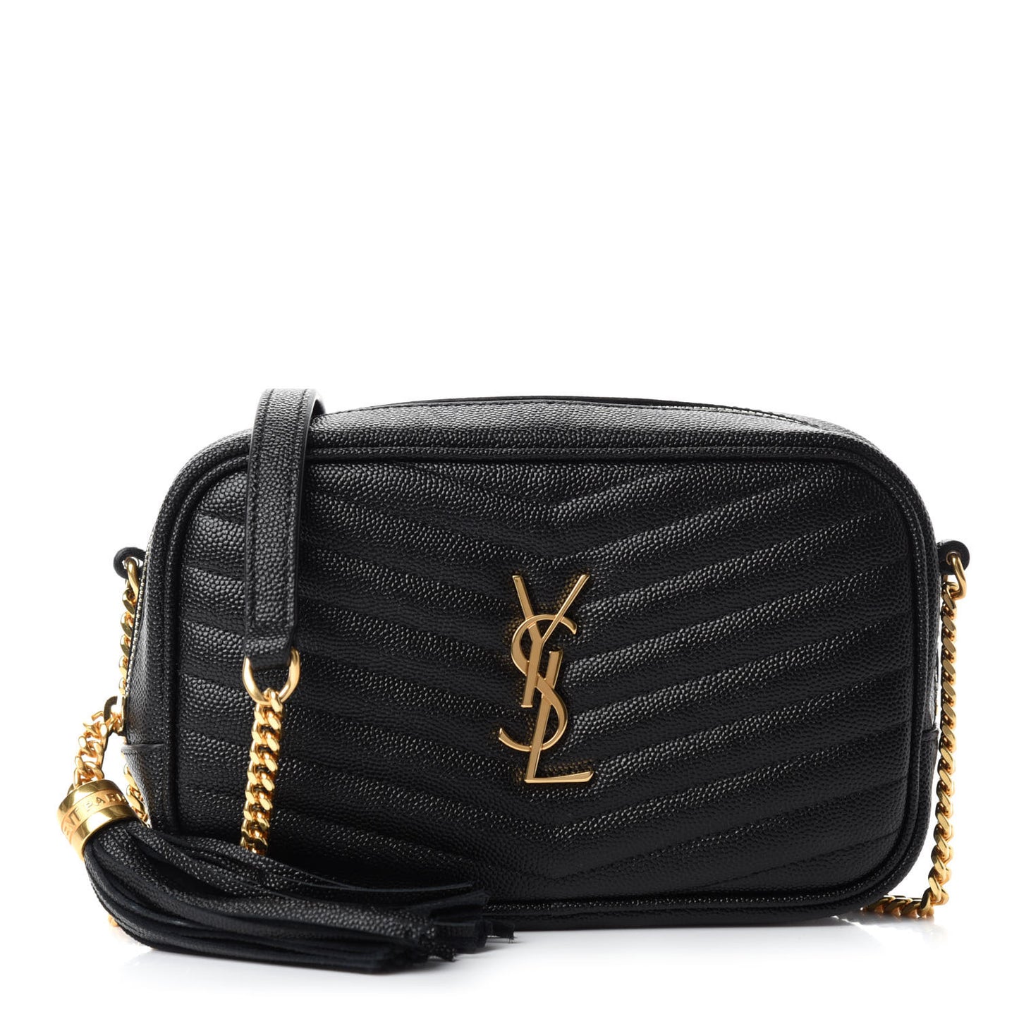 Grain De Poudre Matelasse Monogram Mini Lou Camera Bag Black