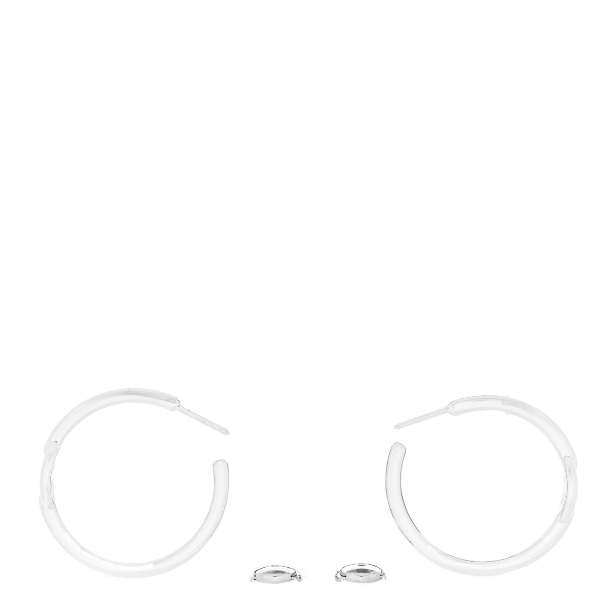 Hermes Sterling Silver Chaine D'Ancre Enchaine Hoop Earrings 3 of 5