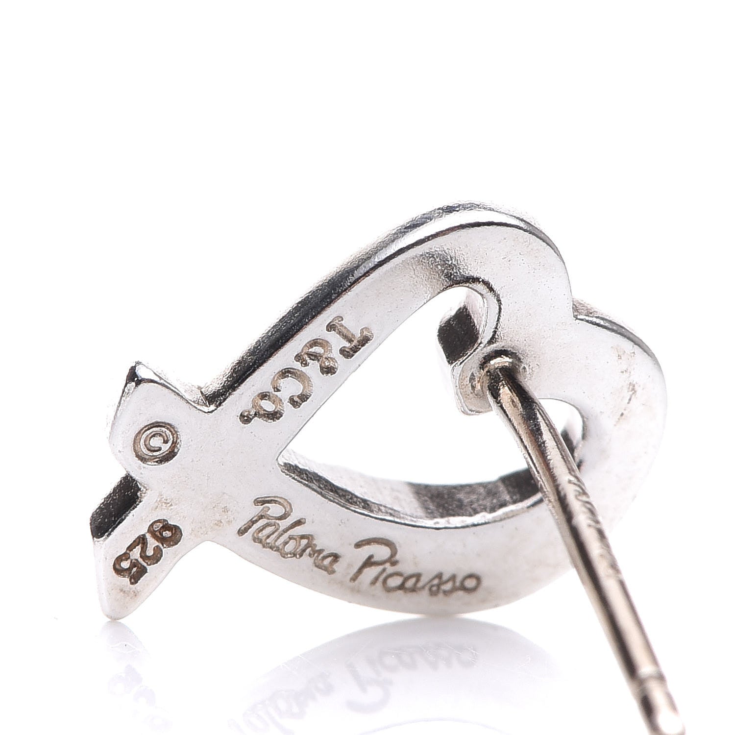 Tiffany Sterling Silver Mini Paloma Picasso Loving Heart Earrings 5 of 6