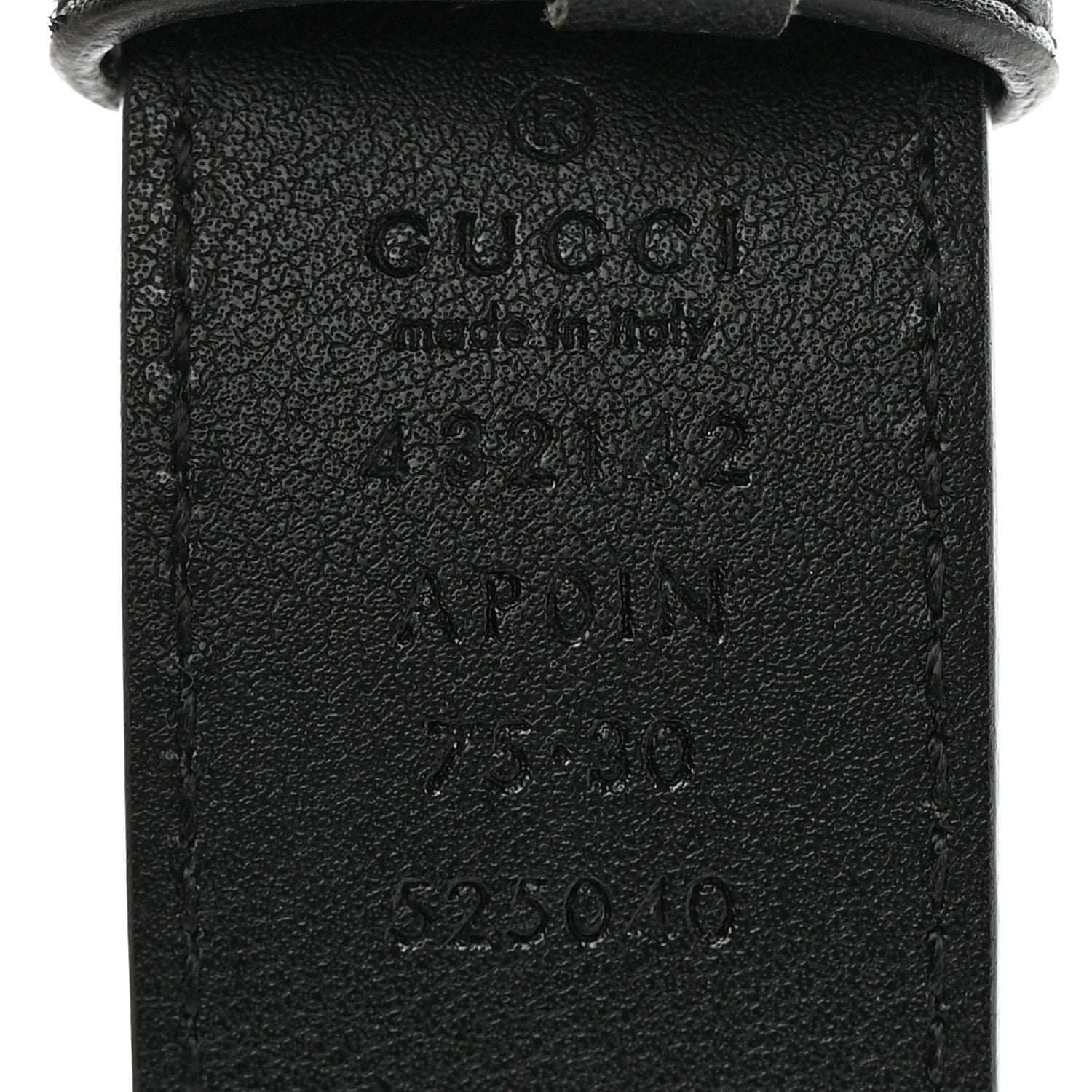 Gucci Moon Calfskin Crystal Dionysus 30mm Belt 75 30 Black Black Diamond 5 of 5