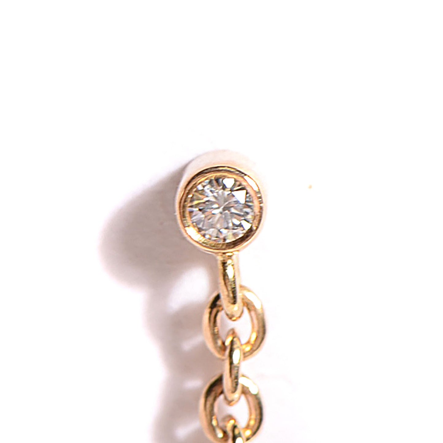 18K Pink Yellow White Gold Baby Trinity Drop Earrings