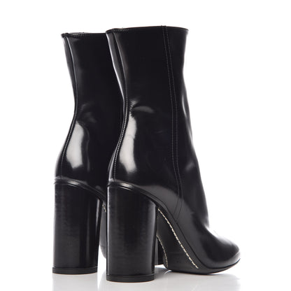 Hermes Tuscan Calfskin New York 105 Ankle Boots 35 Black 4 of 8