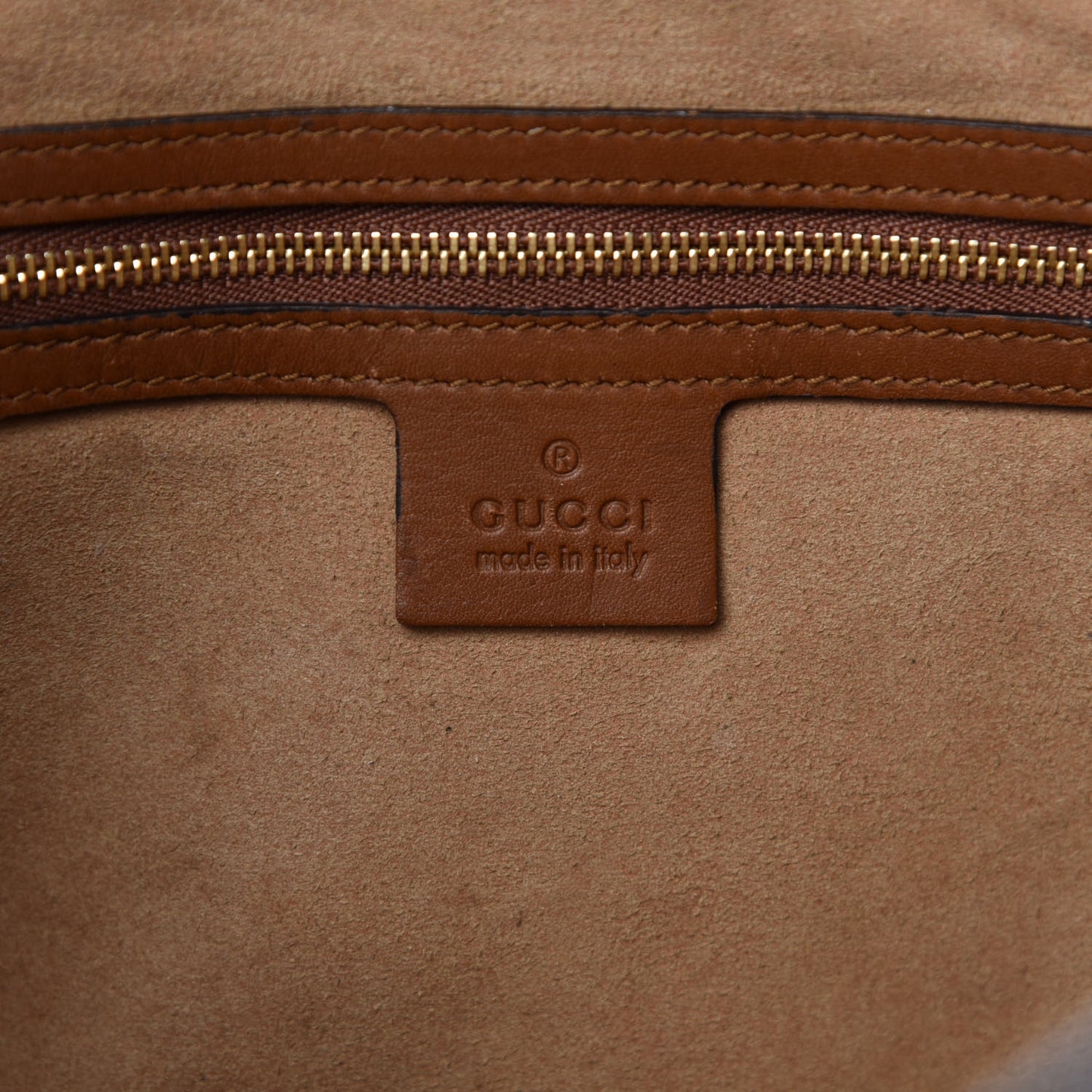 GG Supreme Monogram Medium Padlock Tote Beige Cuir