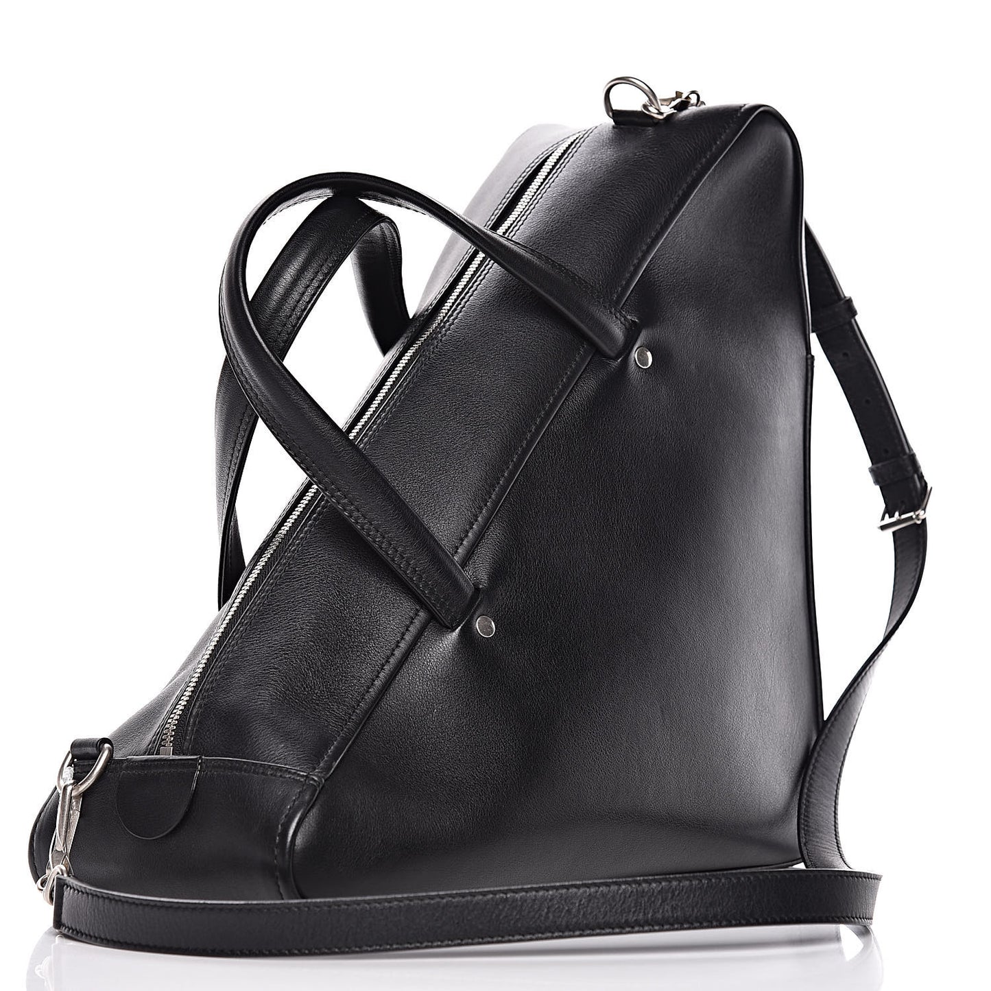 Calfskin M Triangle Duffle Black