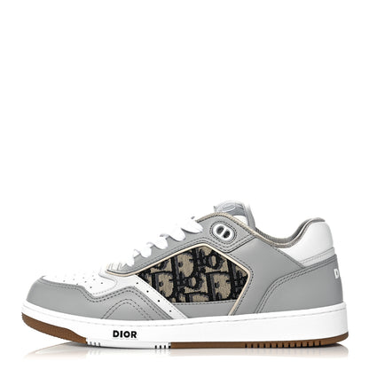 Christian Dior Smooth Calfskin Jacquard Oblique Mens B27 Low Top Sneakers 38 Beige Blue 1 of 7