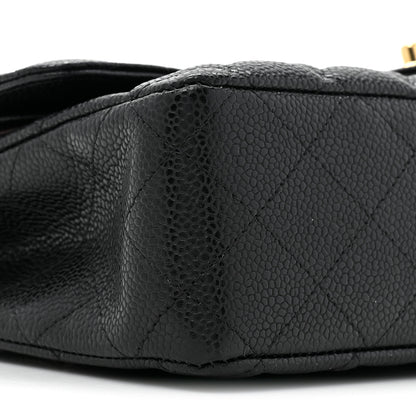 Chanel Caviar Quilted Medium Double Flap Black 10 of 11