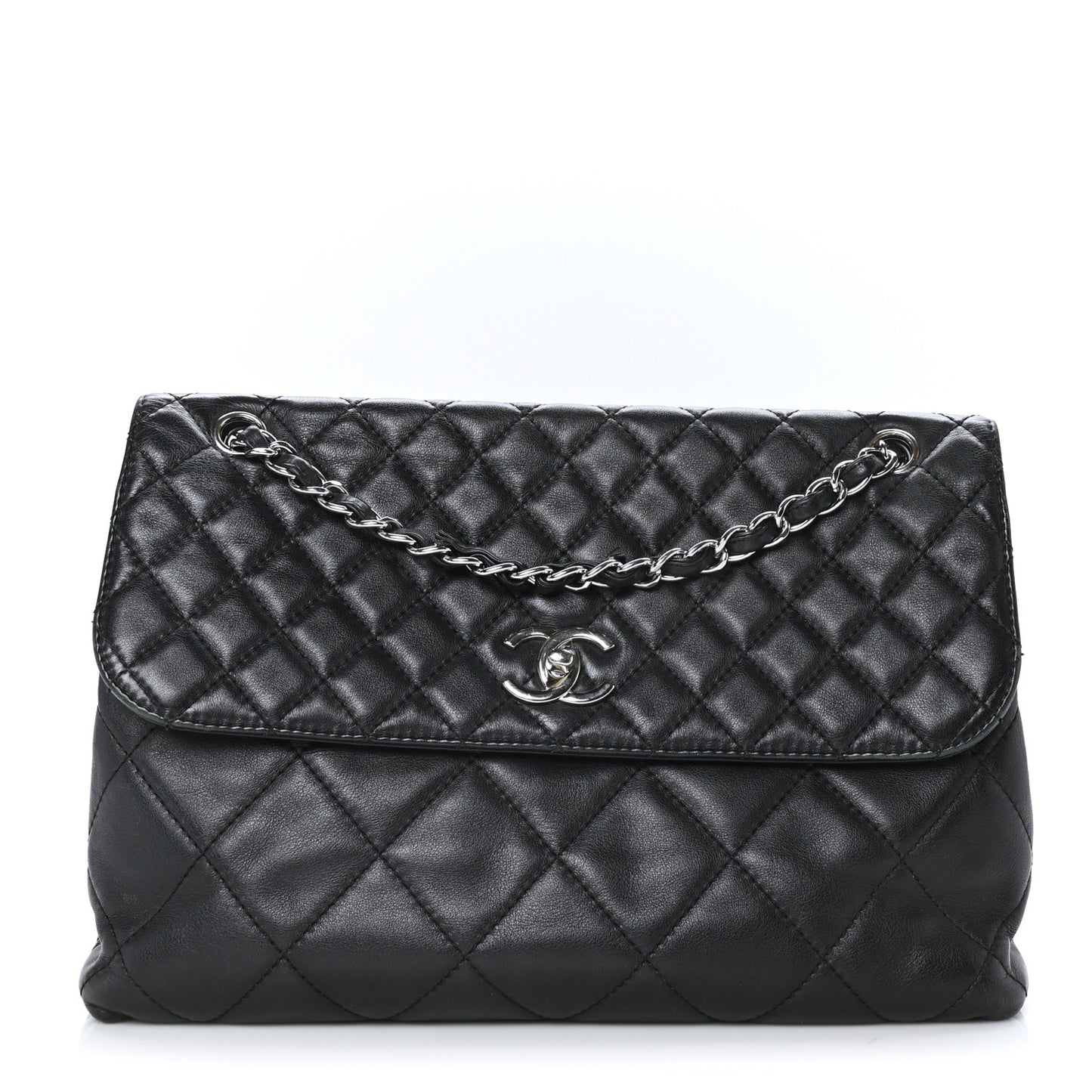 Calfskin Quilted In The Business Flap Bag Black