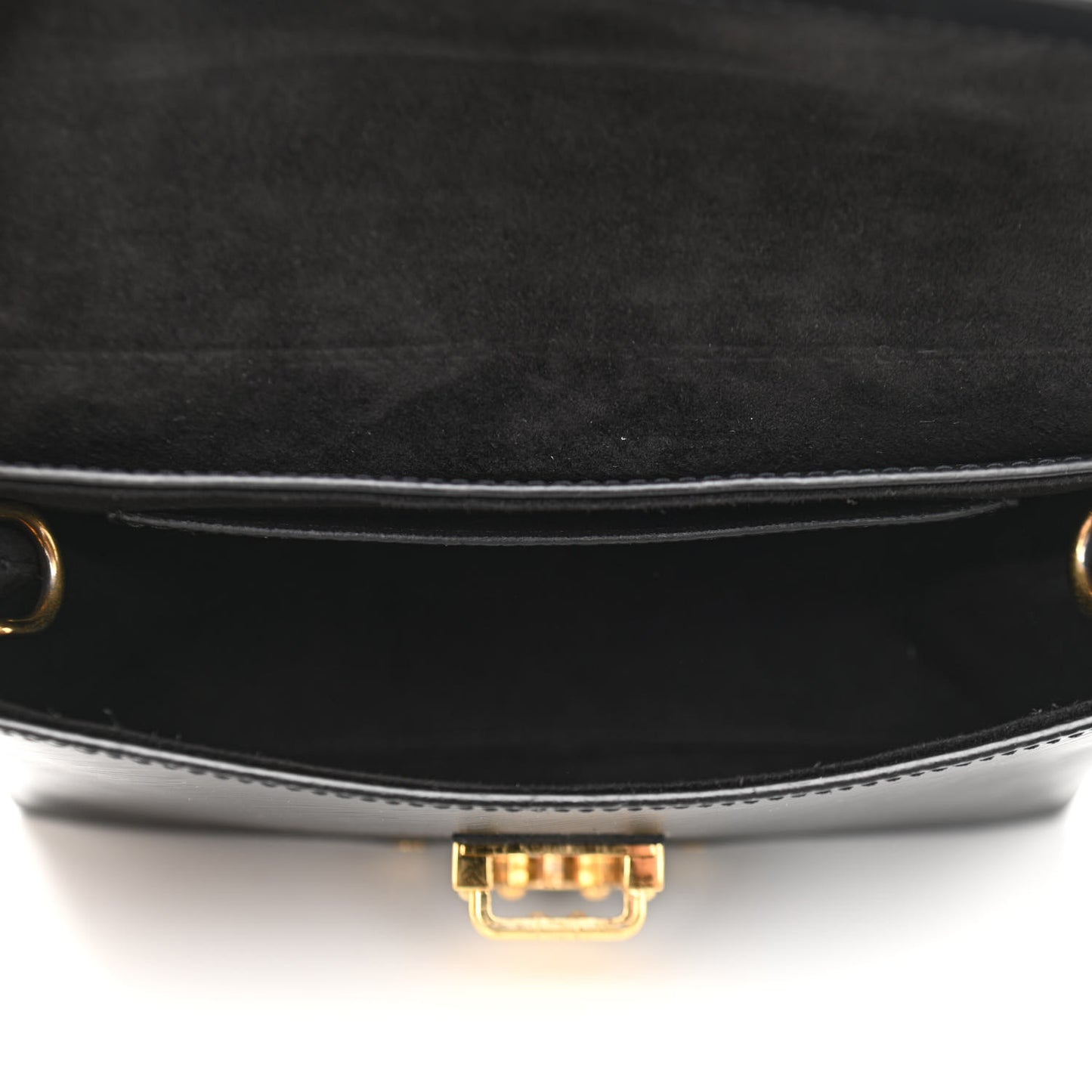 Epi One Handle Flap Bag Black
