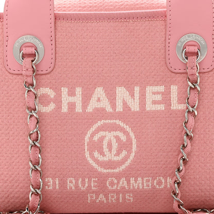 Chanel Canvas Deauville Small Bowling Bag Pink 8 of 10