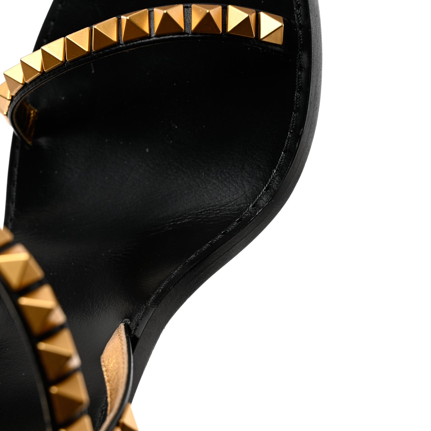 Calfskin Rockstud No Limit Mid-Heel Sandals 40 Black