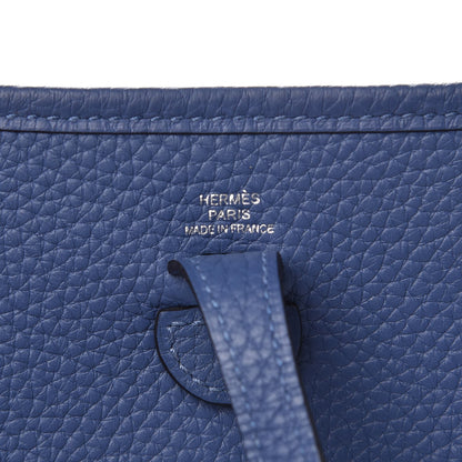 Hermes Taurillon Clemence Evelyne TPM Bleu Brighton 6 of 8