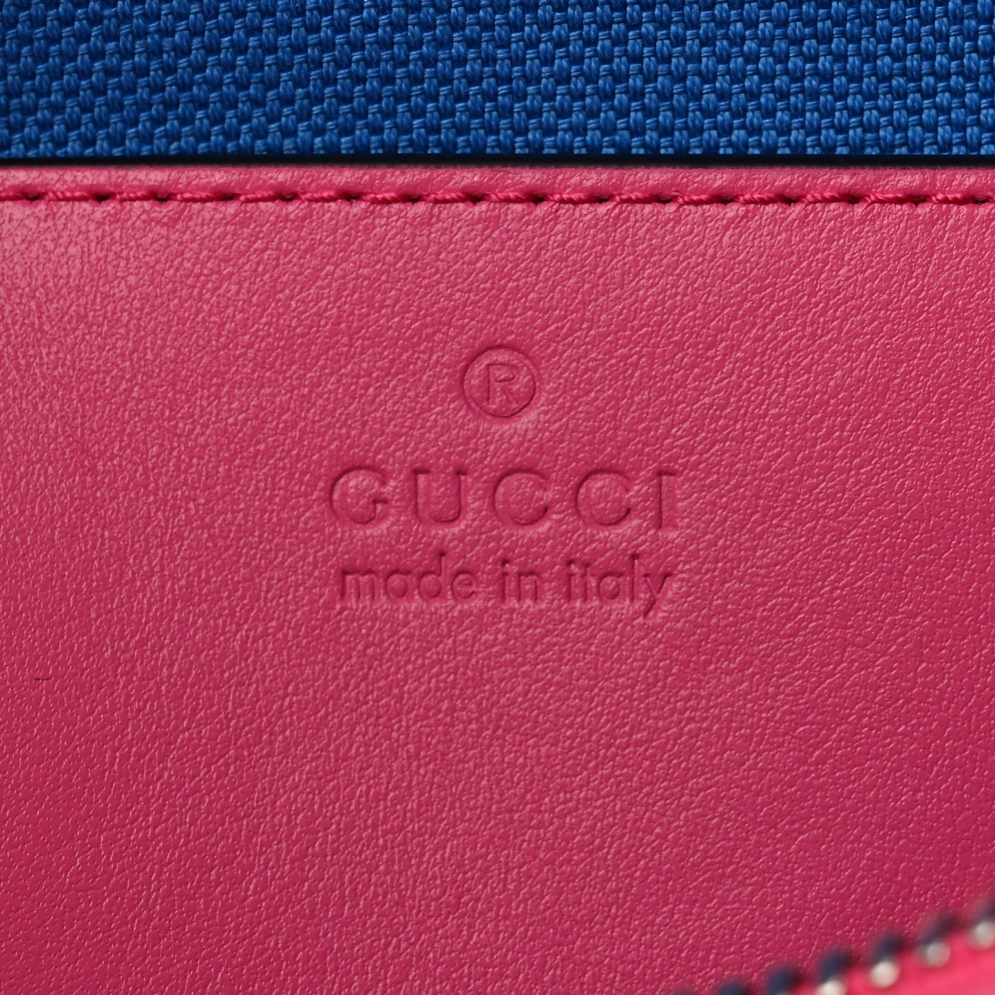 Calfskin GG Tennis Bi-Color Embossed Mini Duffle Bag Modern Fucsia Modern Blue