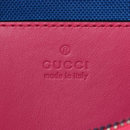Gucci Calfskin GG Tennis Bi-Color Embossed Mini Duffle Bag Modern Fucsia Modern Blue 6 of 10