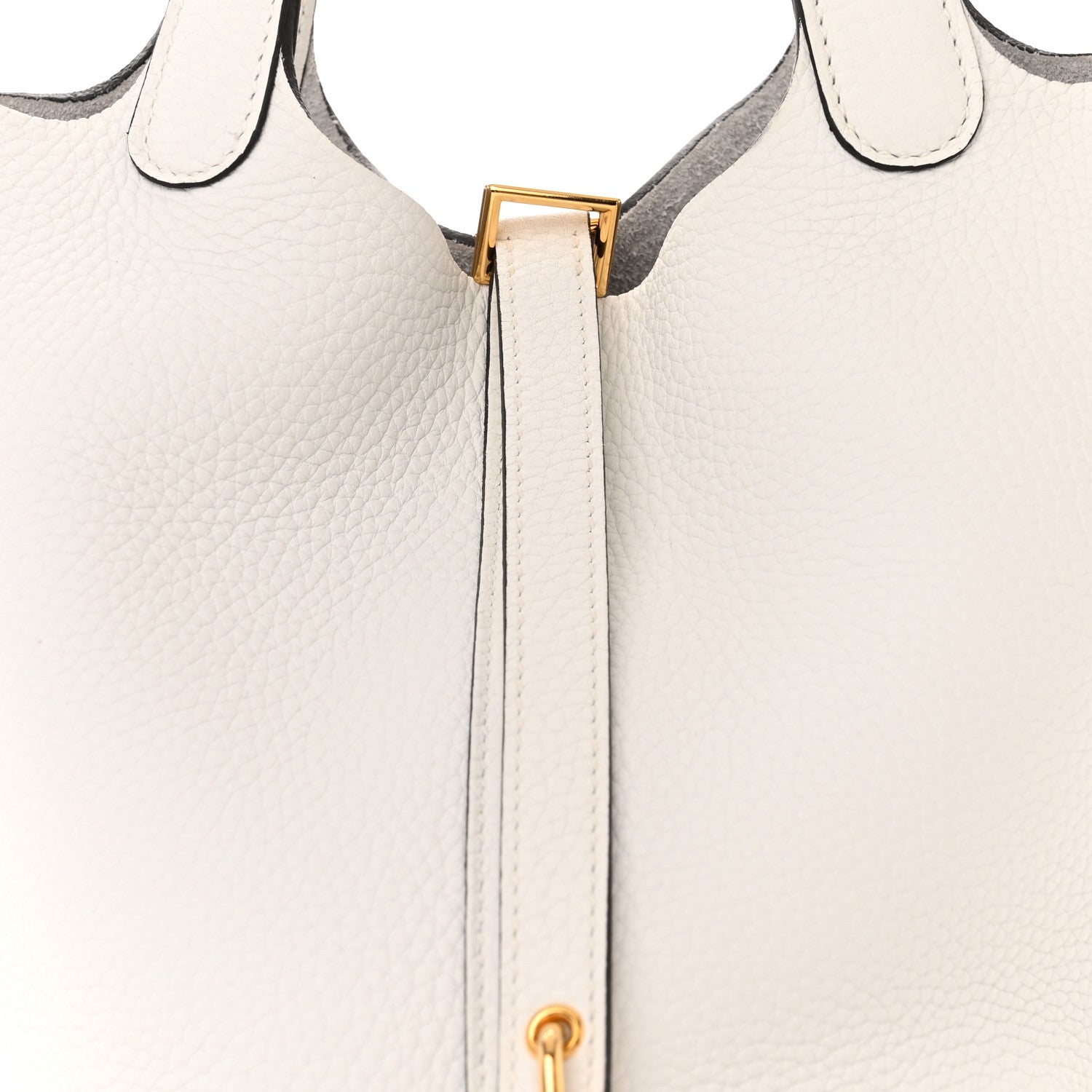 Hermes Taurillon Clemence Picotin Lock 18 PM New White 8 of 12