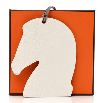 Hermes Everlisse Chevre Mysore Samarcande Horse Ornament Bag Charm Orange White 4 of 4