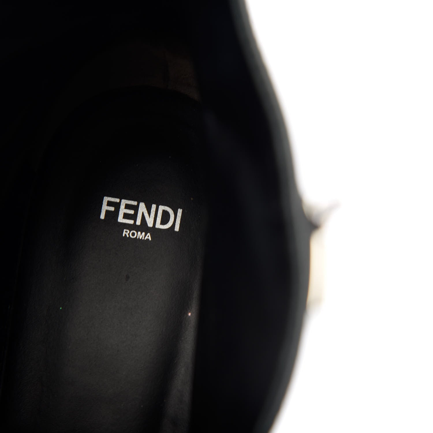 Fendi Calfskin Studded Bugs Combat Boots 39.5 Black 8 of 9