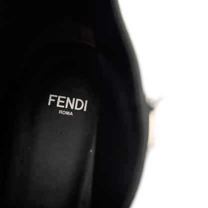 Fendi Calfskin Studded Bugs Combat Boots 39.5 Black 8 of 9