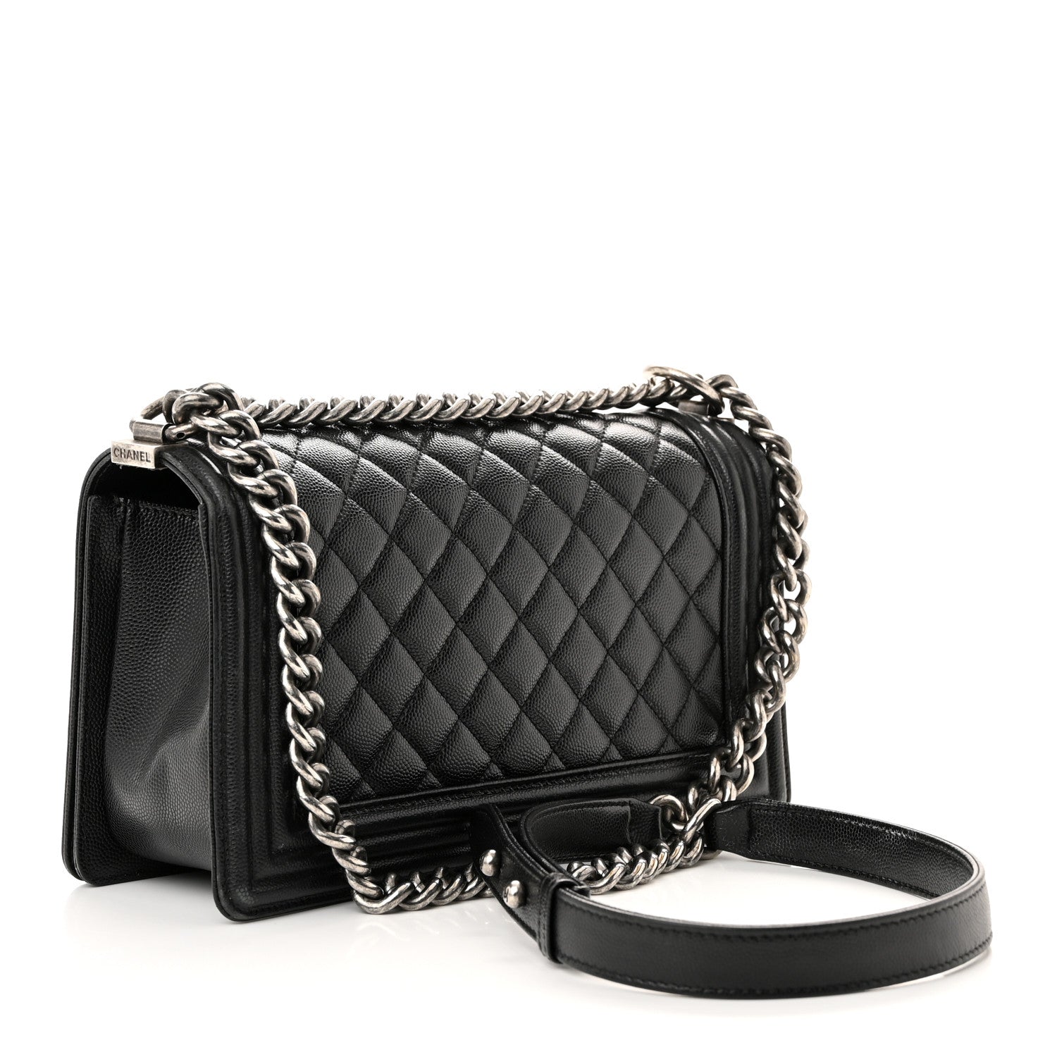 Chanel Caviar Quilted Medium Boy Flap Black 3 of 10