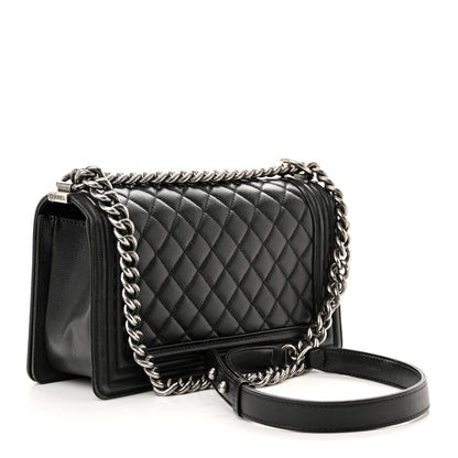 Chanel Caviar Quilted Medium Boy Flap Black 3 of 10
