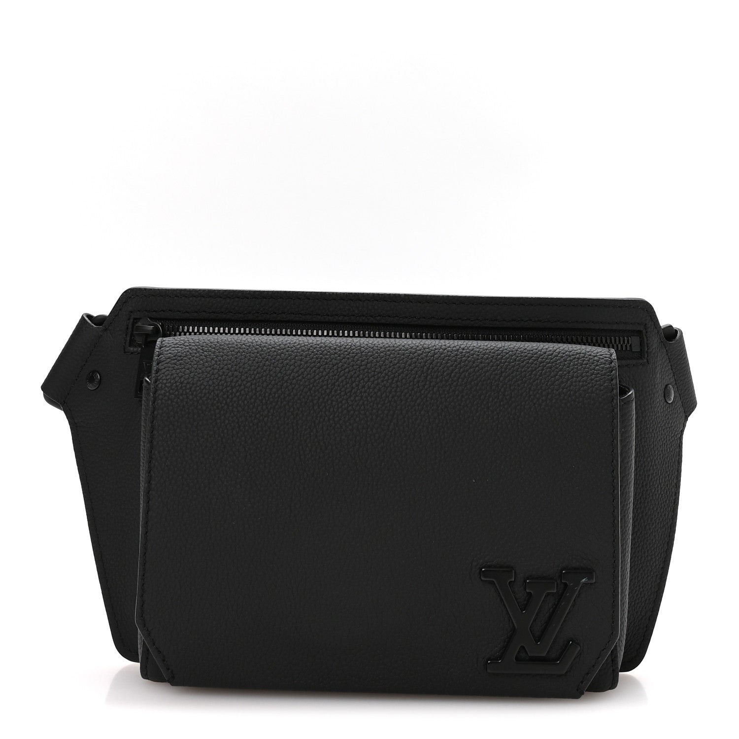 Louis Vuitton Grained Calfskin Aerogram Takeoff Sling Black 1 of 9