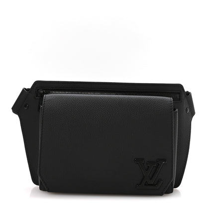 Louis Vuitton Grained Calfskin Aerogram Takeoff Sling Black 1 of 9