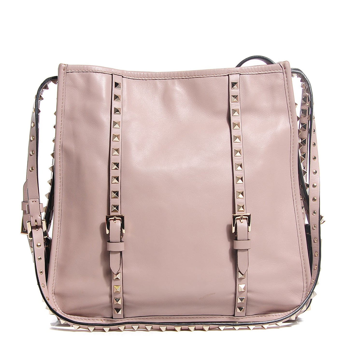 Vitello Rockstud Shopper Tote Poudre