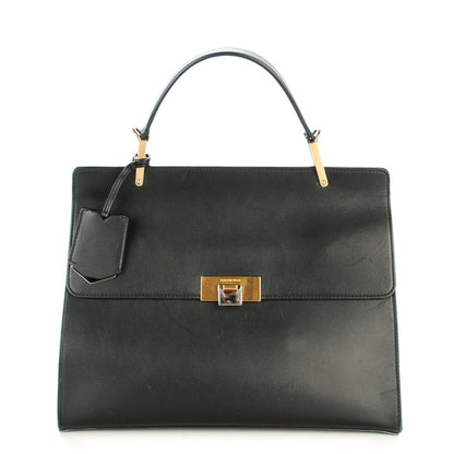 Balenciaga Smooth Calfskin Le Dix M Cartable Shoulder Bag Black 1 of 7