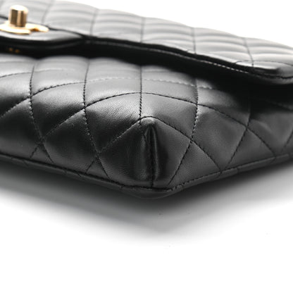 Chanel Lambskin Quilted Flap Clutch Black 9 of 9