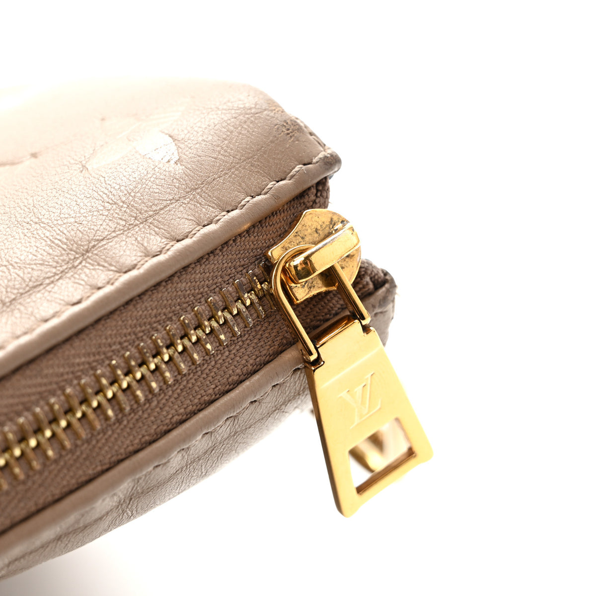 Louis Vuitton Lambskin Embossed Monogram Coussin PM Taupe 12 of 17