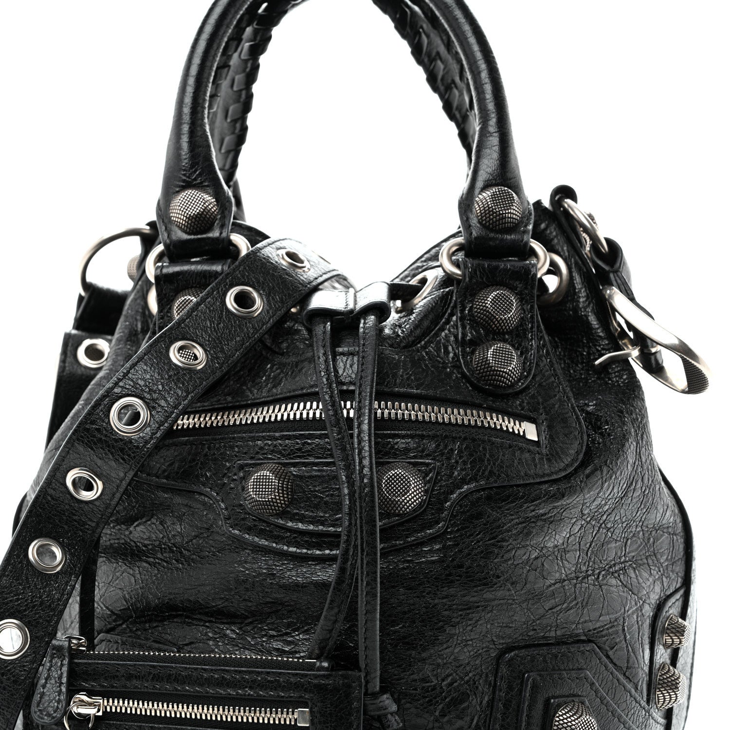 Balenciaga Agneau Arena Small Le Cagole Bucket Bag  Black 8 of 10