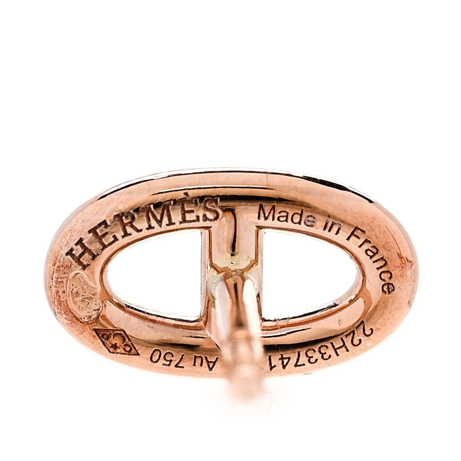 Hermes 18K Rose Gold TPM Farandole Stud Earrings 3 of 5
