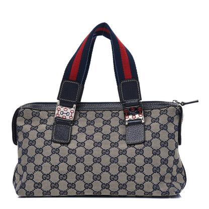 Gucci GG Monogram Web Pop Tote Navy 1 of 4