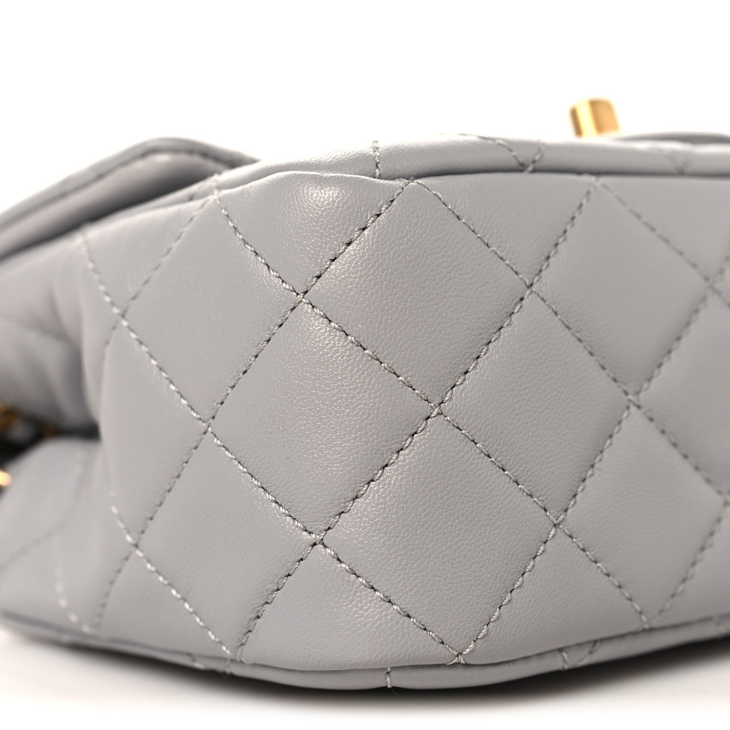 Chanel Lambskin Quilted Mini Pearl Crush Flap Light Grey 9 of 12
