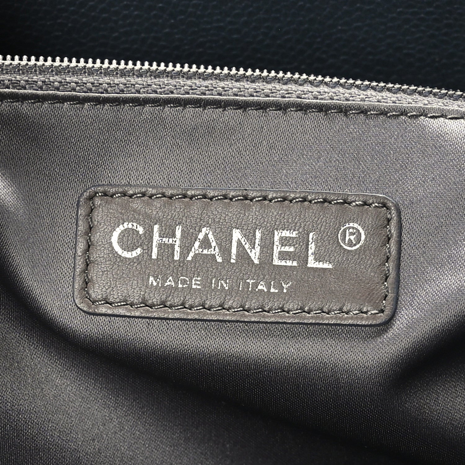 Chanel Caviar Quilted XL Grand Shopping Tote GST Blue 6 of 12