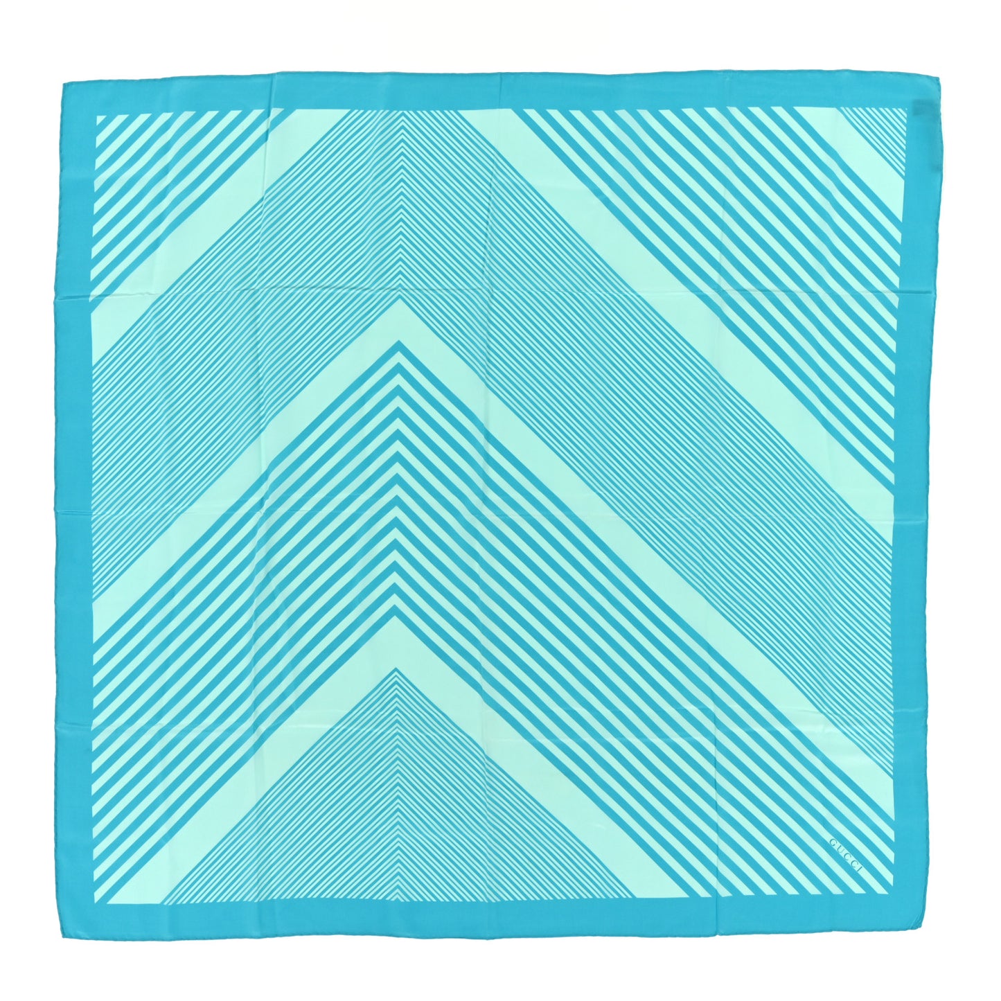 Silk Square Scarf Light Blue