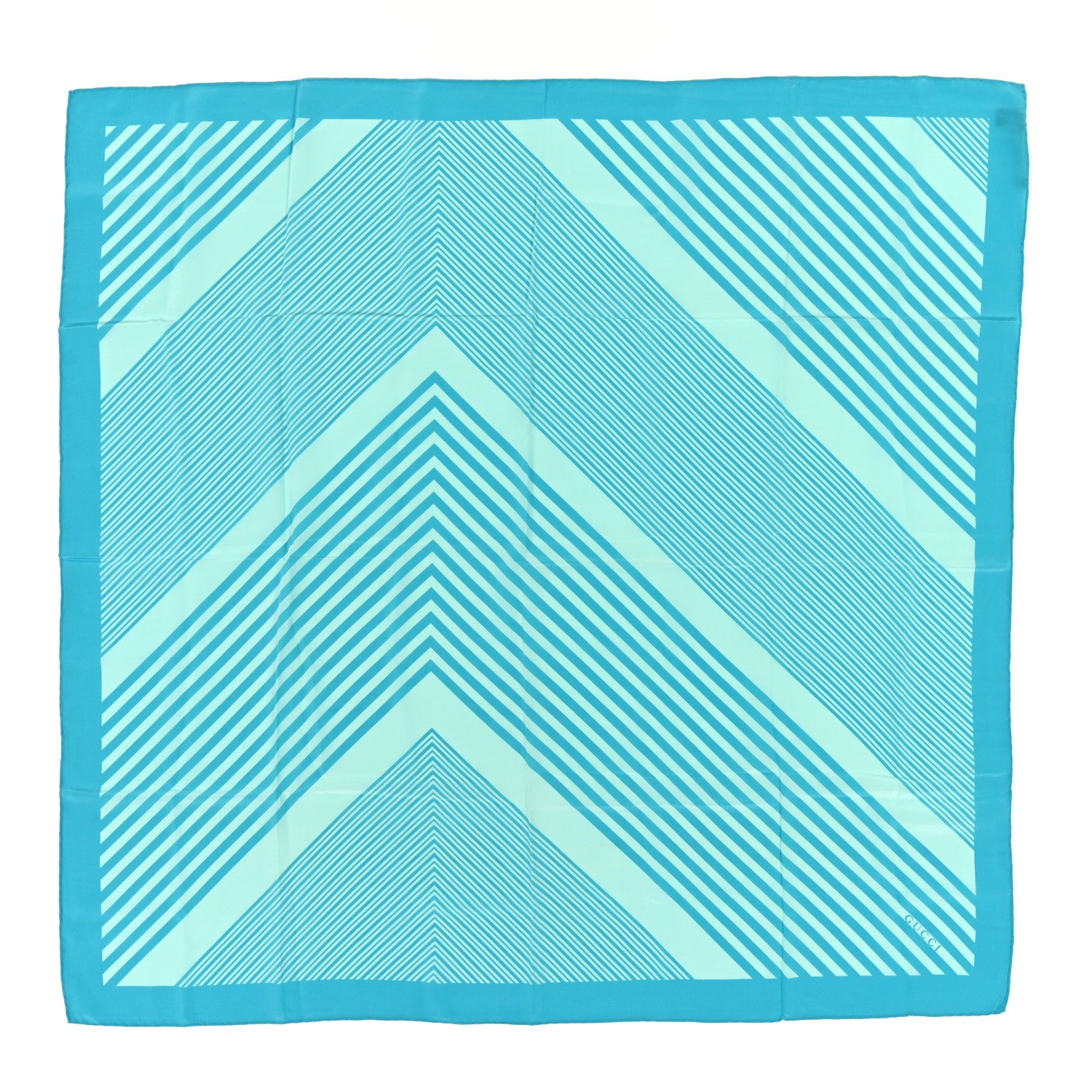 Gucci Silk Square Scarf Light Blue 1 of 3