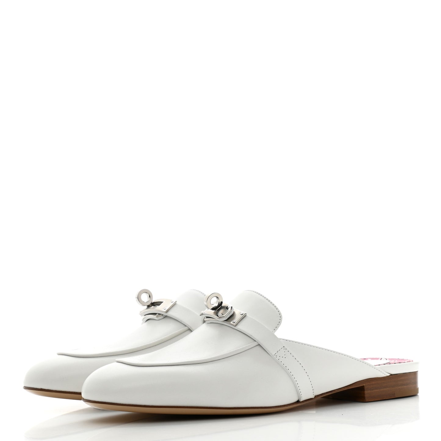 Calfskin Oz Mules 36 White