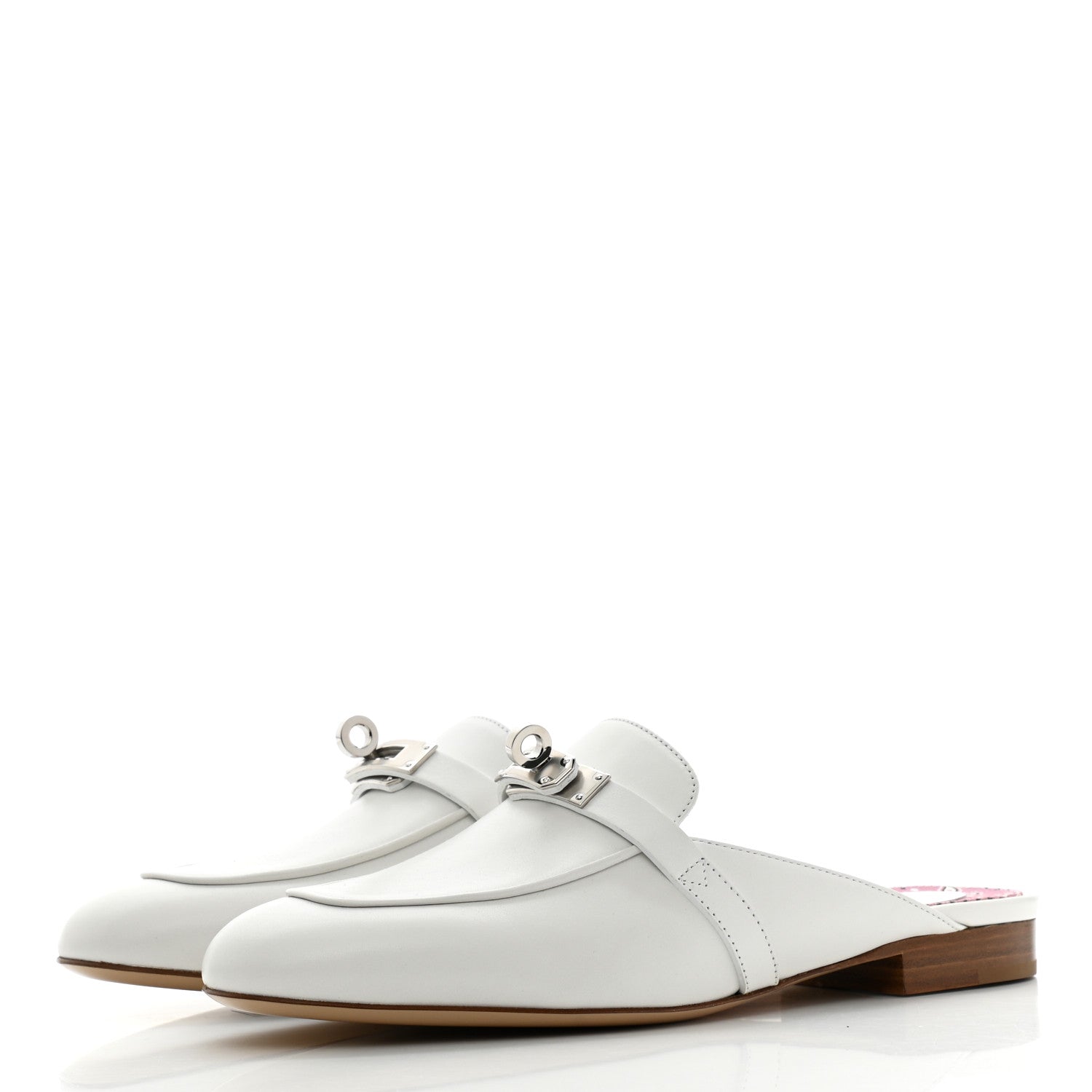 Hermes Calfskin Oz Mules 36 White 3 of 8