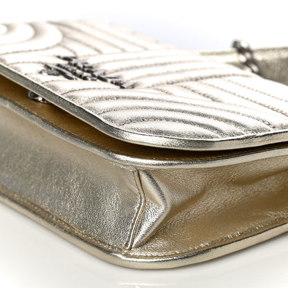 Prada Metallic Nappa Impunture Small Diagramme Crossbody Bag Gold 11 of 14