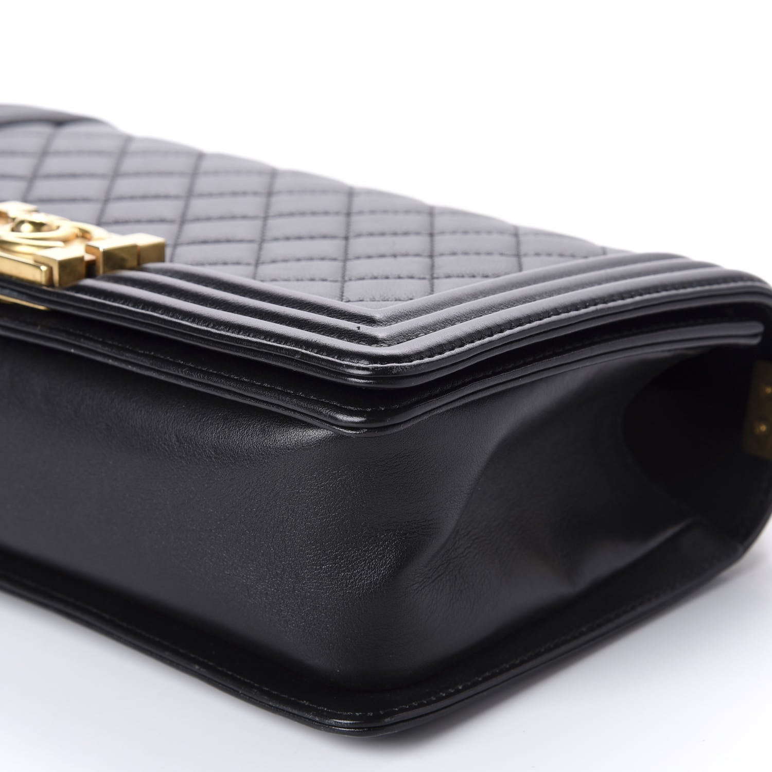 Chanel Lambskin Quilted Medium Boy Flap Black 7 of 10