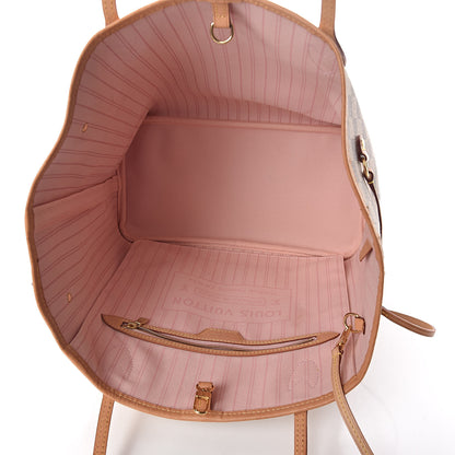 Louis Vuitton Damier Azur Neo Neverfull MM Rose Ballerine 6 of 12