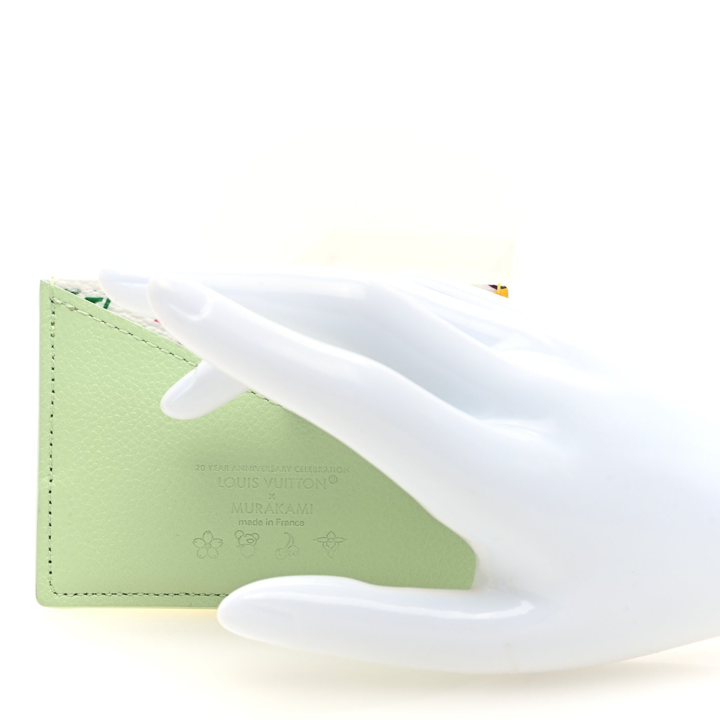 LV X TM Monogram Multicolor Criss-Cross Card Holder Green Tea Gingko Green Tea Gingko Yellow