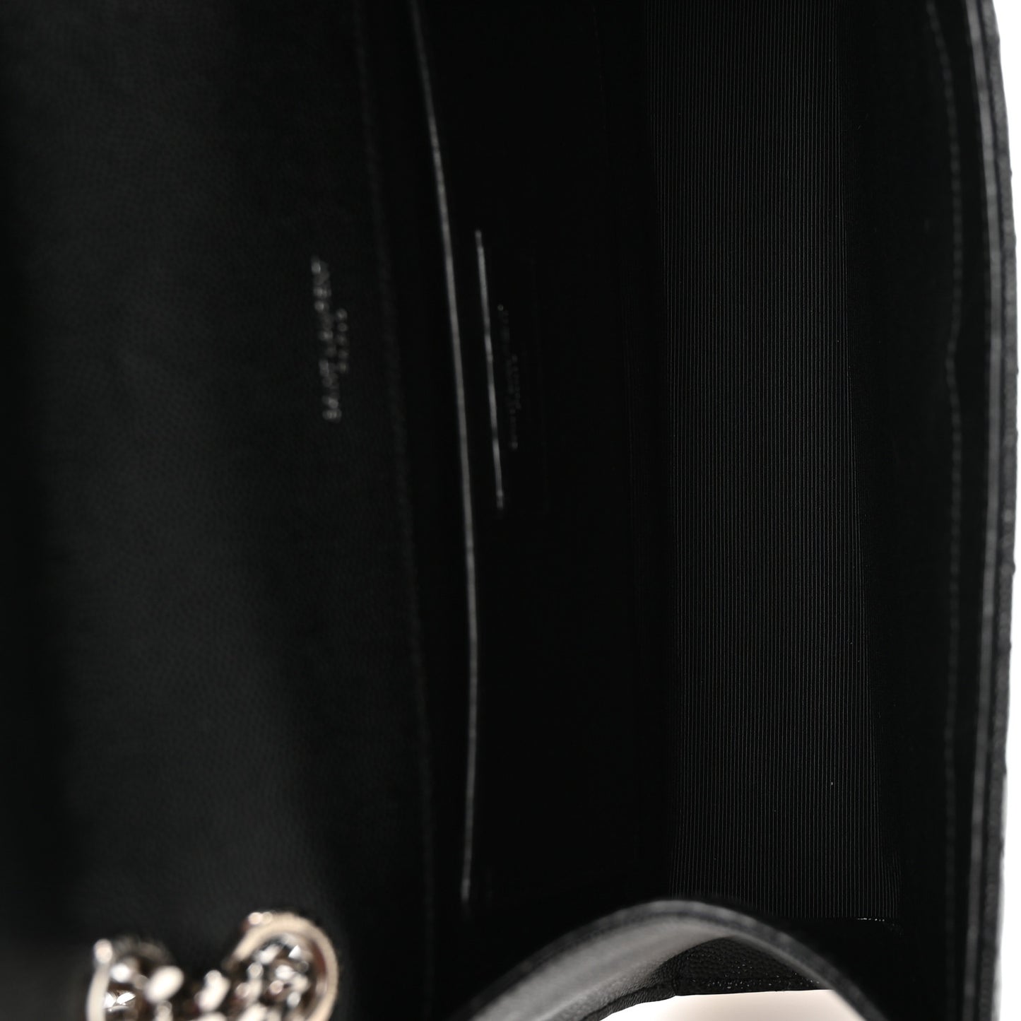 Grain De Poudre Textured Mixed Matelasse Triquilt Medium Monogram Satchel Black