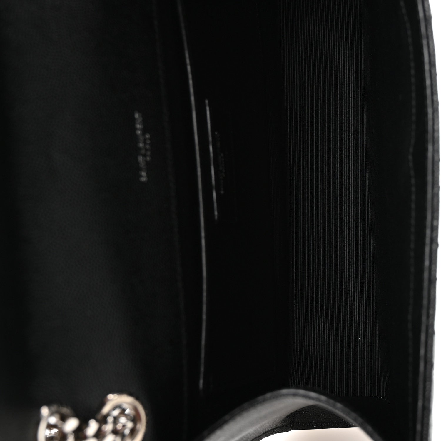 Saint Laurent Grain De Poudre Textured Mixed Matelasse Triquilt Medium Monogram Satchel Black 5 of 11