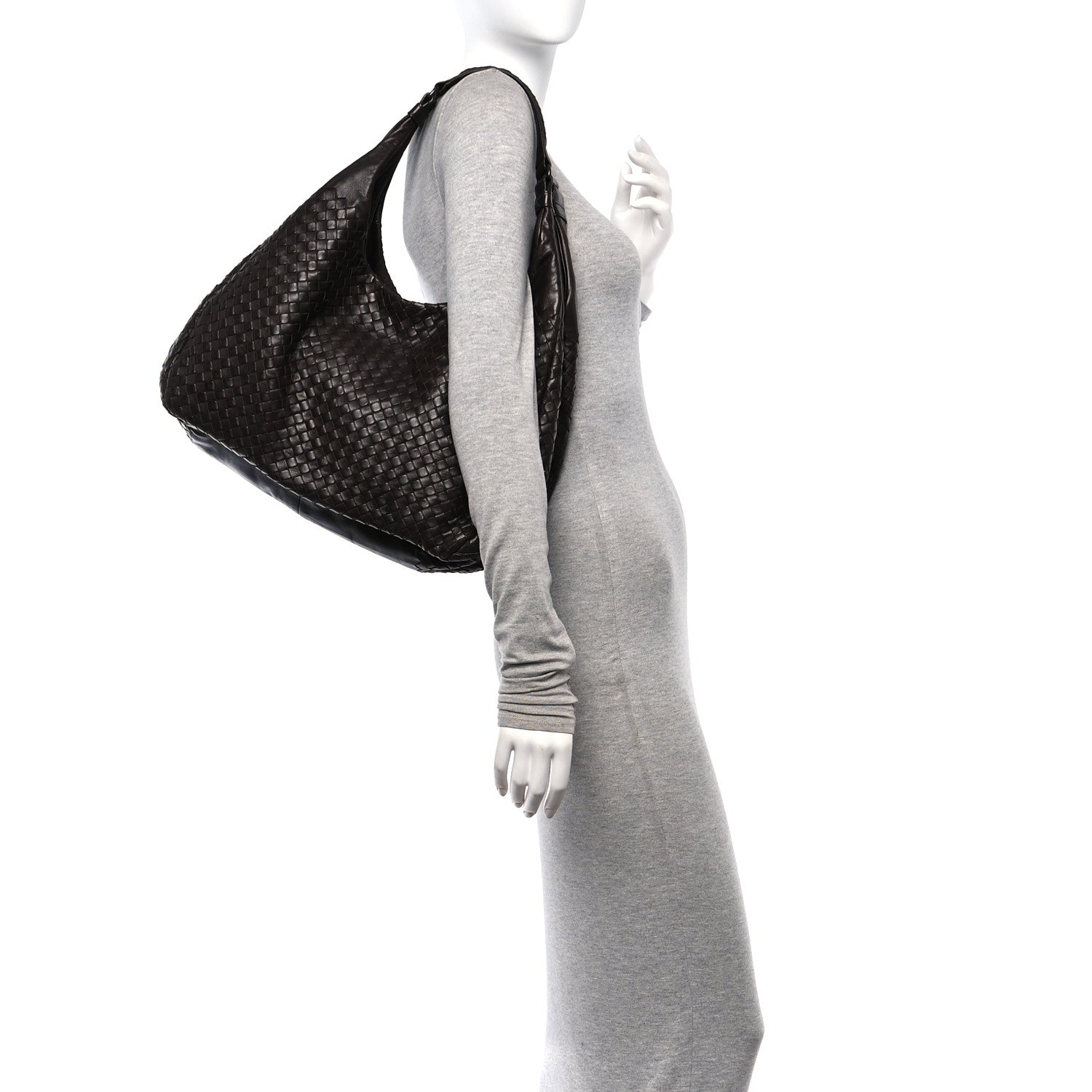 Bottega Veneta Nappa Intrecciato Large Campana Hobo Ebano 2 of 13