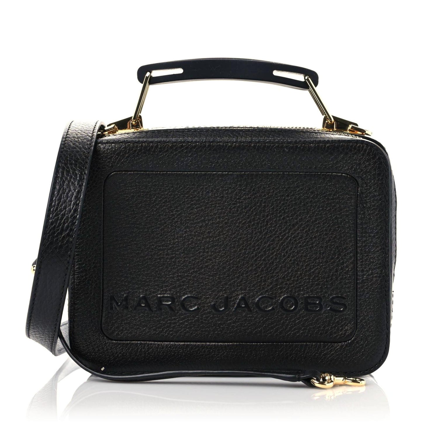 Calfskin Mini The Textured Box Bag Black