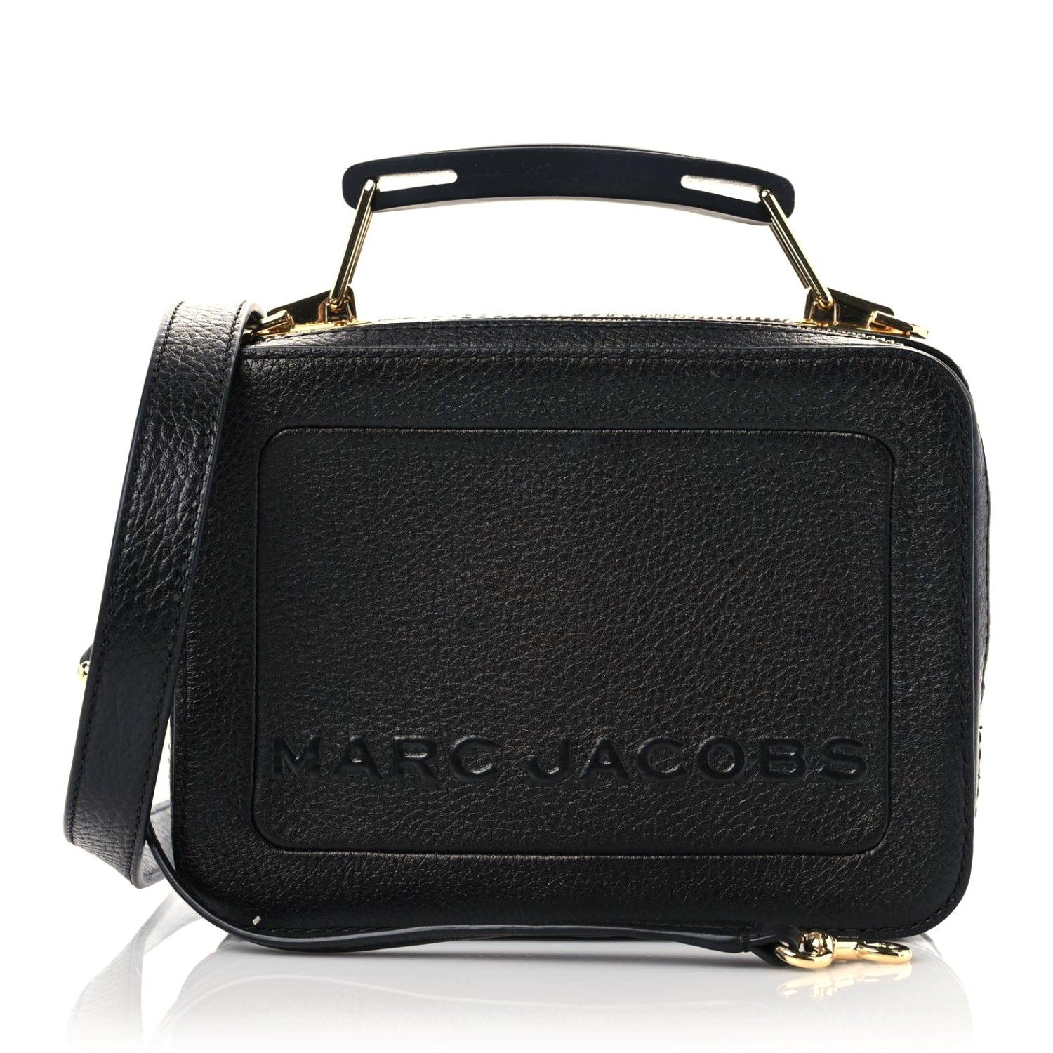 Marc Jacobs Calfskin Mini The Textured Box Bag Black 1 of 11