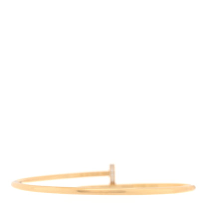 Cartier 18K Yellow Gold Diamond Small Juste Un Clou Bracelet 17 2 of 5